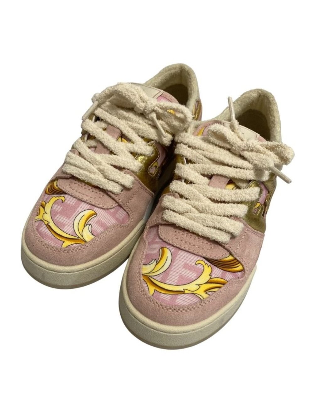 Fendi Fendace Baroque Zucca Print Sneakers 37